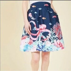 NWOT MODCLOTH Sea Life Skirt